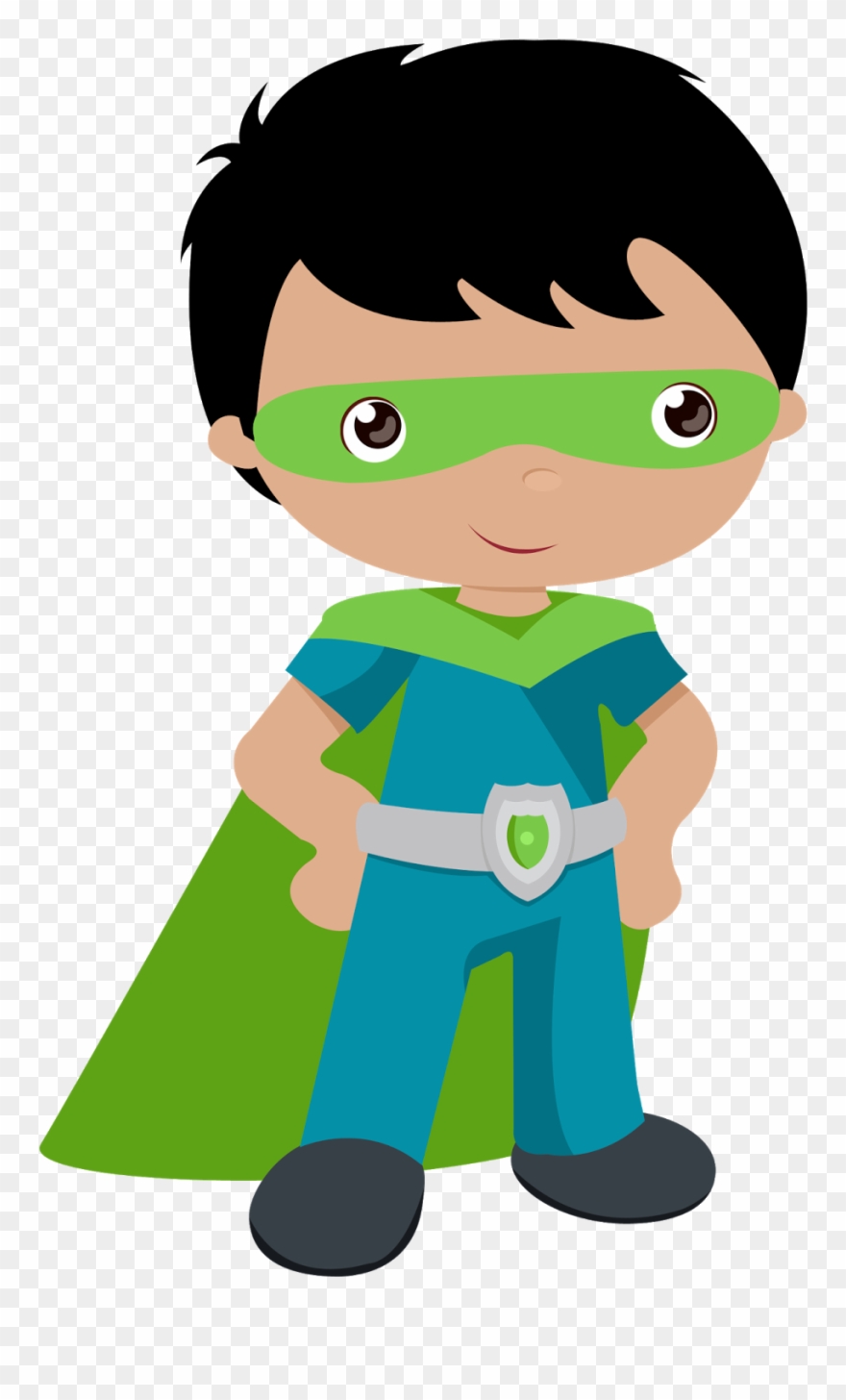 Kids Dressed As Superheroes Clipart - Superheroes Clipart - Png Download