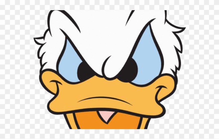 Donald Duck Clipart Mad - Donald The Duck Face - Png Download