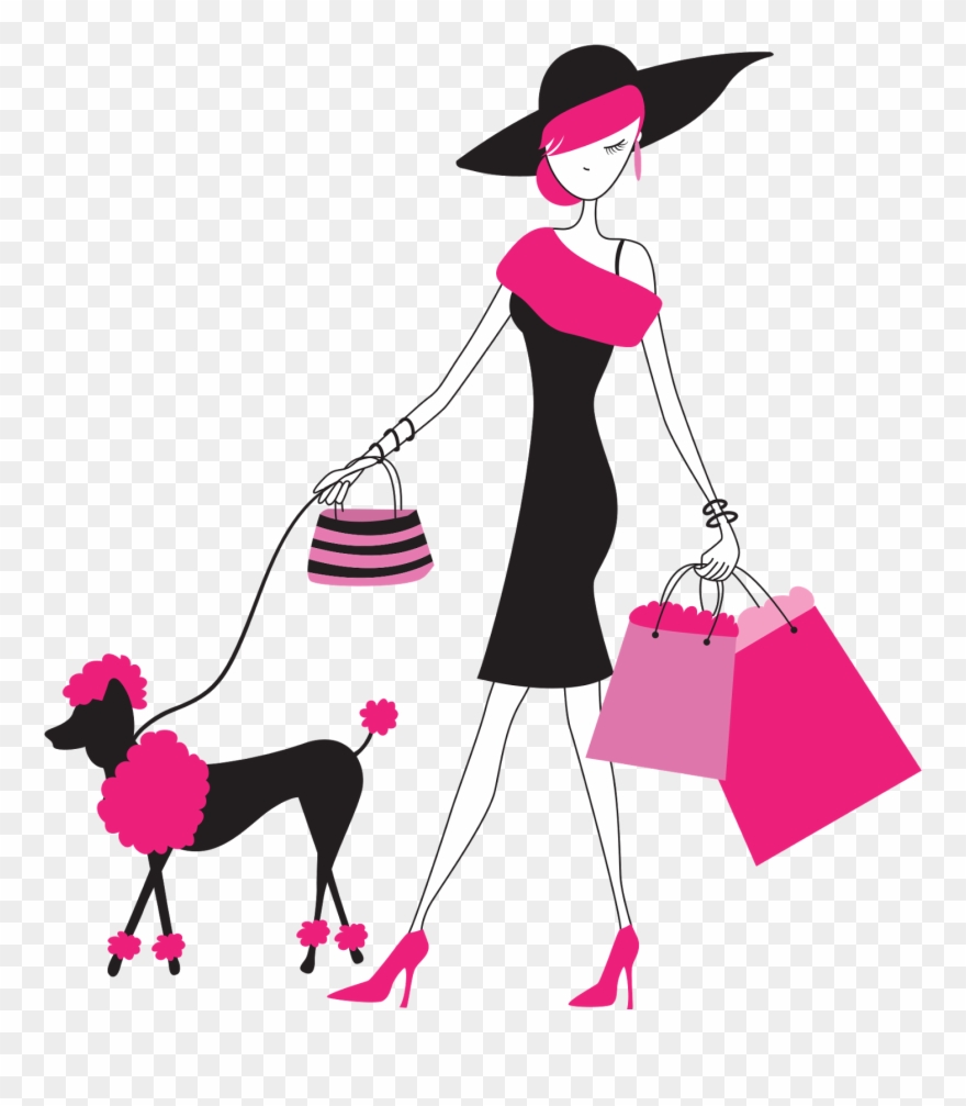 Sexy Paris Clipart Oh My Fiesta For Ladies - Chicas De Compras Animadas - Png Download