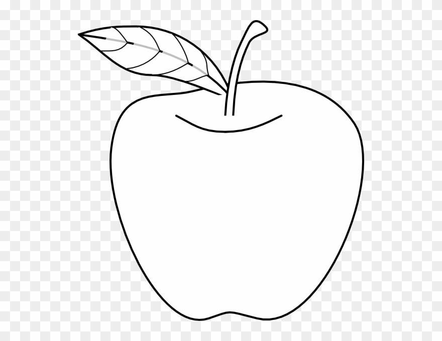 Apple Outline Clip Art 229006 - แอ ป เปิ้ ล รูป วาด - Png Download
