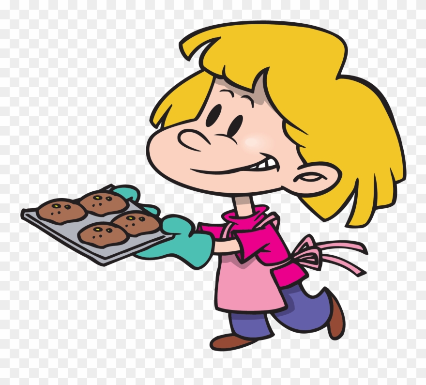 Download Clipart Free Llamicorn Clipart Cut File Files - Cartoon Girl Eating Cookies - Png Download