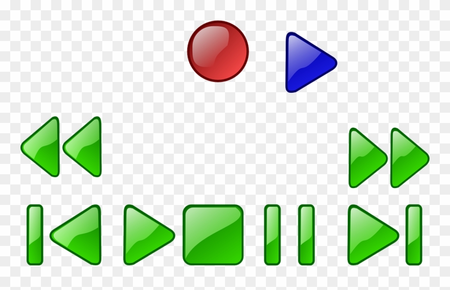 Onlinelabels Clip Art - Media Player Buttons - Png Download