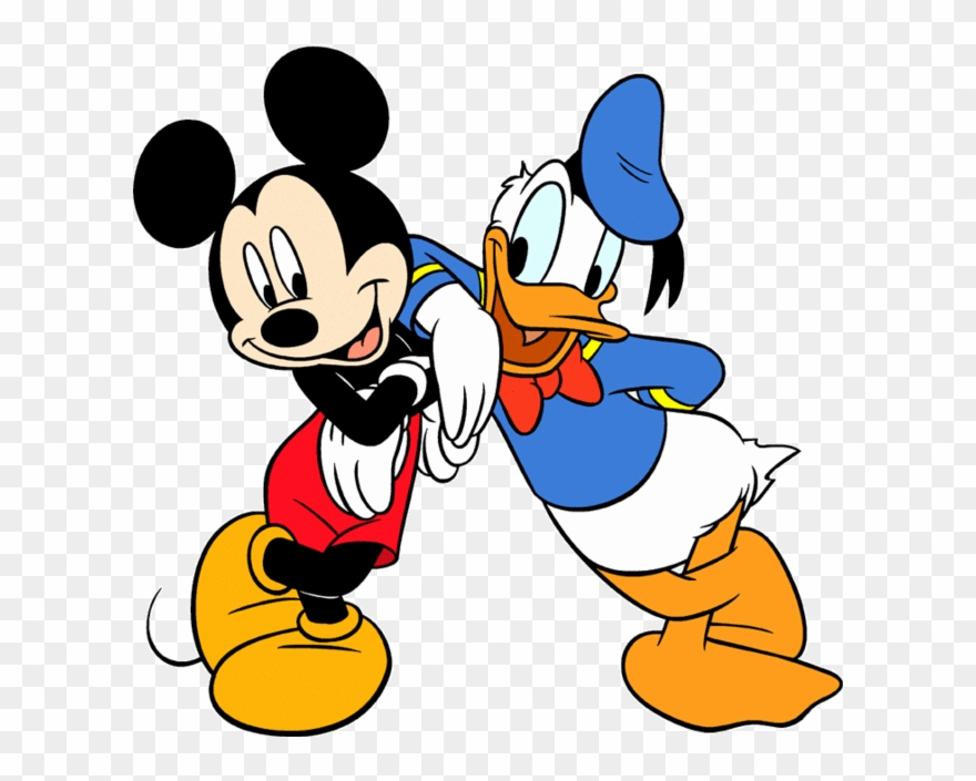 Donald Duck Clipart Disney Mickey Ear - Mickey Mouse And Donald Duck Together - Png Download