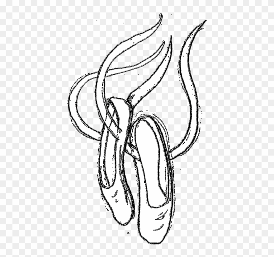 A Perfect World - Ballet Shoes Line Art Clipart
