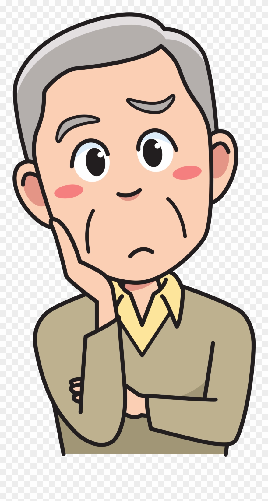 Collection Of Cartoon Man Thinking High - Thinking Png Clipart