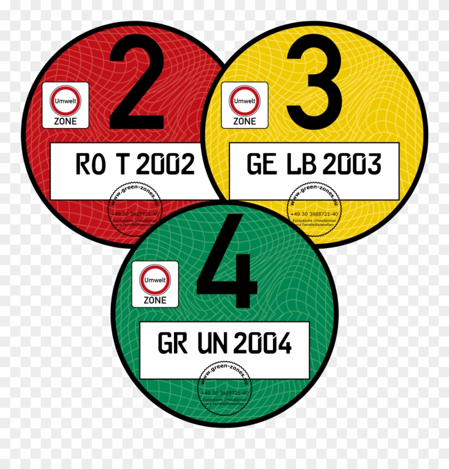 Allemagne Umwelt-plakette - Grüne Umweltplakette Clipart