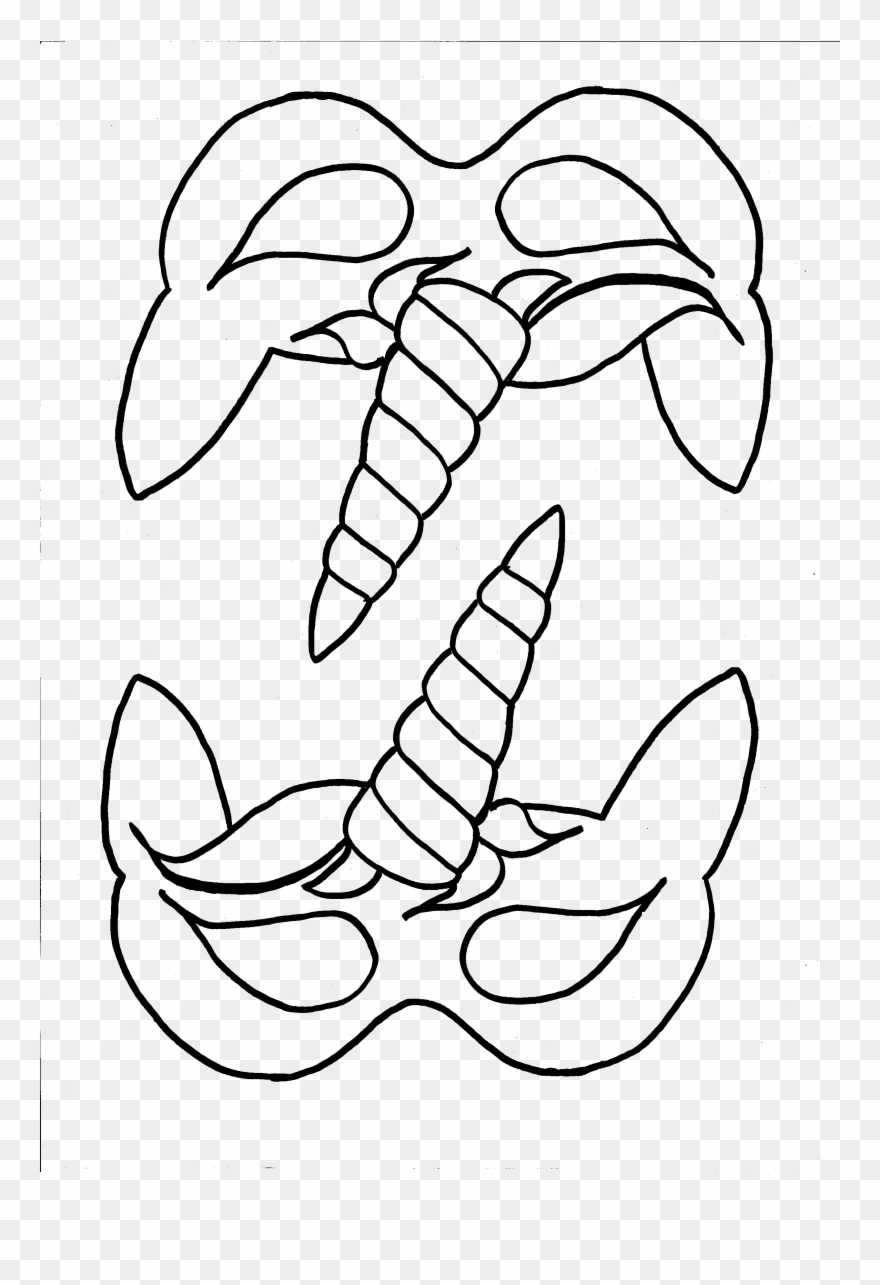 Einhorn Einladungskarten Für Den Kindergeburtstag & - Mask Clipart