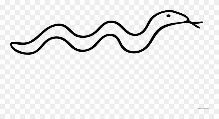 Clipart Transparent Stock Clipart Snake Black And White - Short Snake Clipart Black And White - Png Download