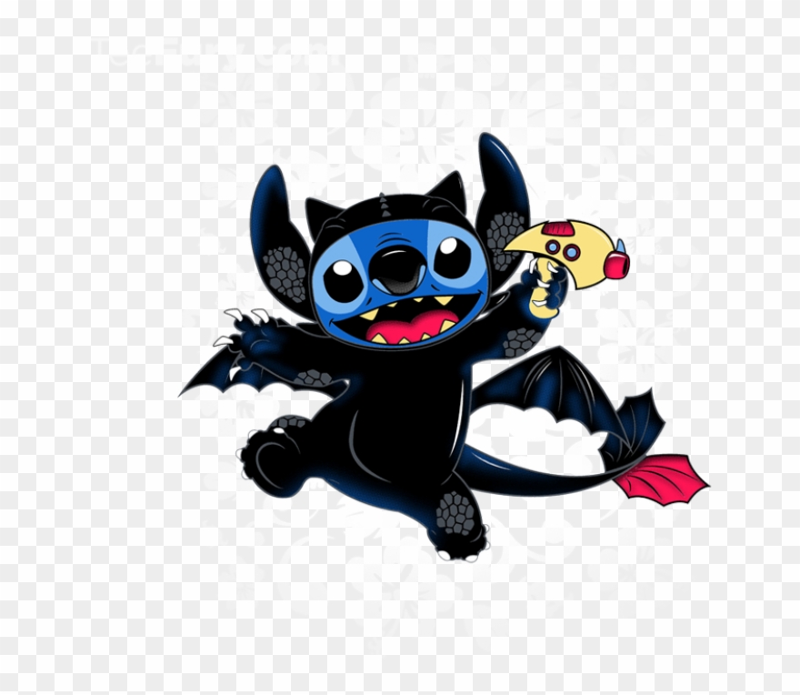 Love This Stitch Wearin A Toothless Costume <3 - Stitch Mashups Clipart