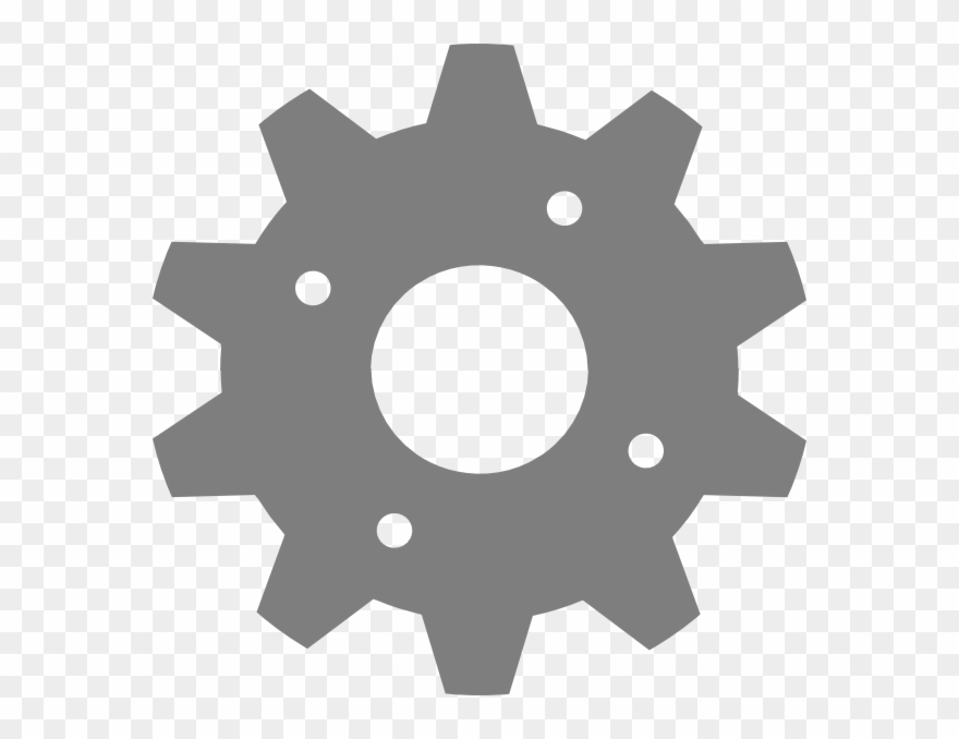 Grey Gear Clipart 3 By Brady - Clip Art Gear - Png Download