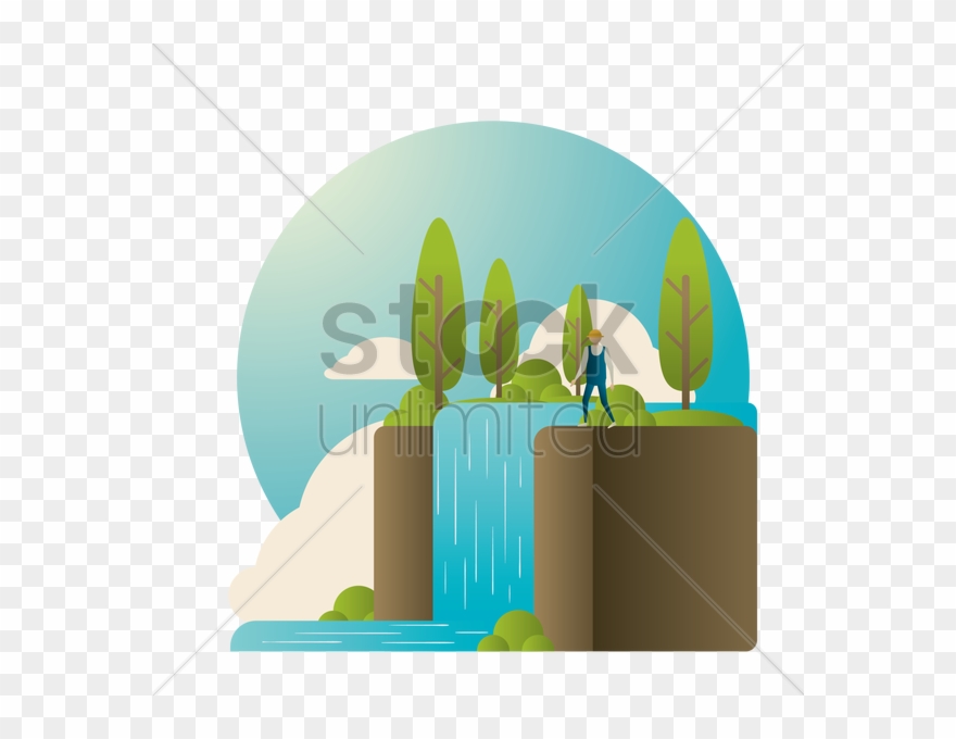 Download Waterfall Clipart Waterfall Clip Art Illustration - Vector Waterfall - Png Download