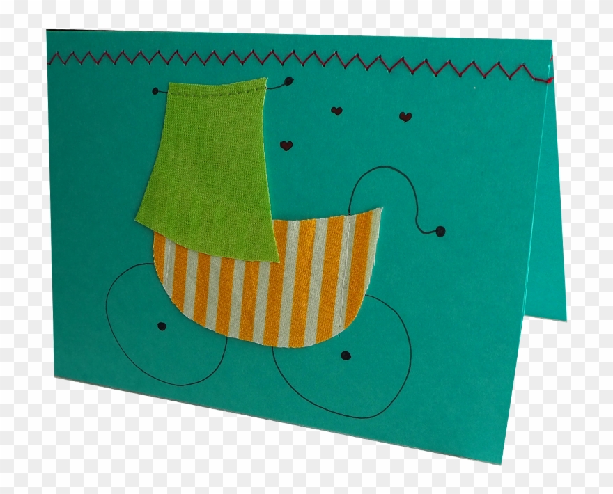 Textilkarte ☆ Zur Geburt - Construction Paper Clipart