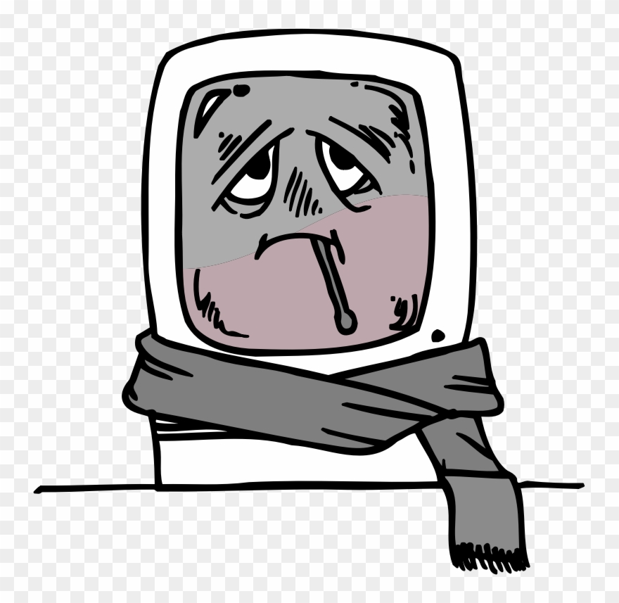 Computer Virus Computer Icons Computer Security Security - Computer With A Virus Clipart - Png Download