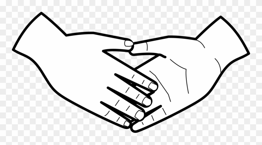 Handshake Hands Computer Icons - Helping Hands Clip Art Black And White - Png Download