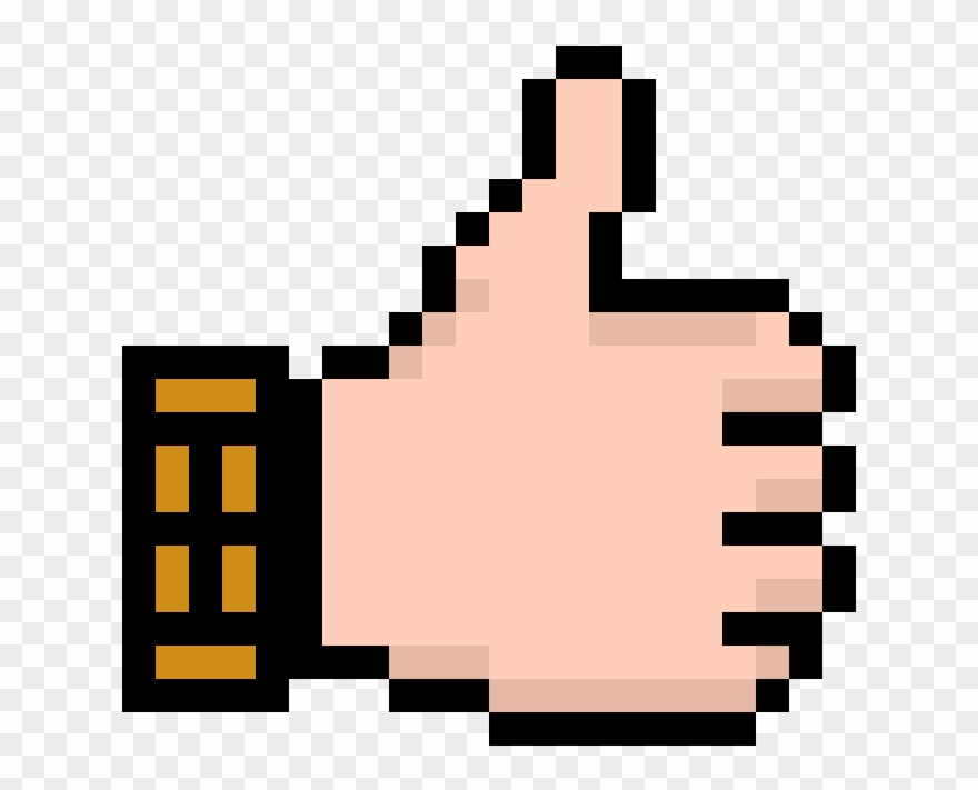 Facebook Thumbs Up/like Logo - Pixelated Thumbs Up Clipart