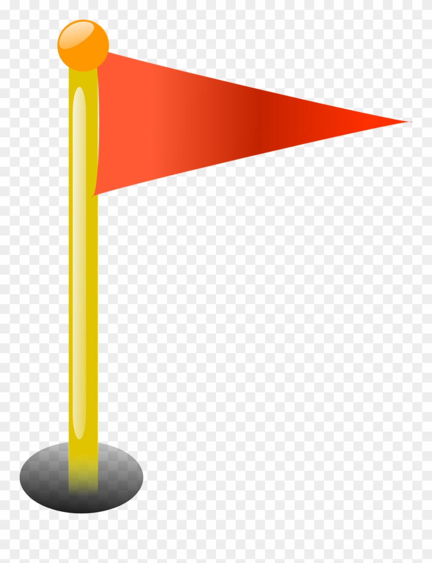 Image Of A Golf Flag - Bandera De Golf Clipart