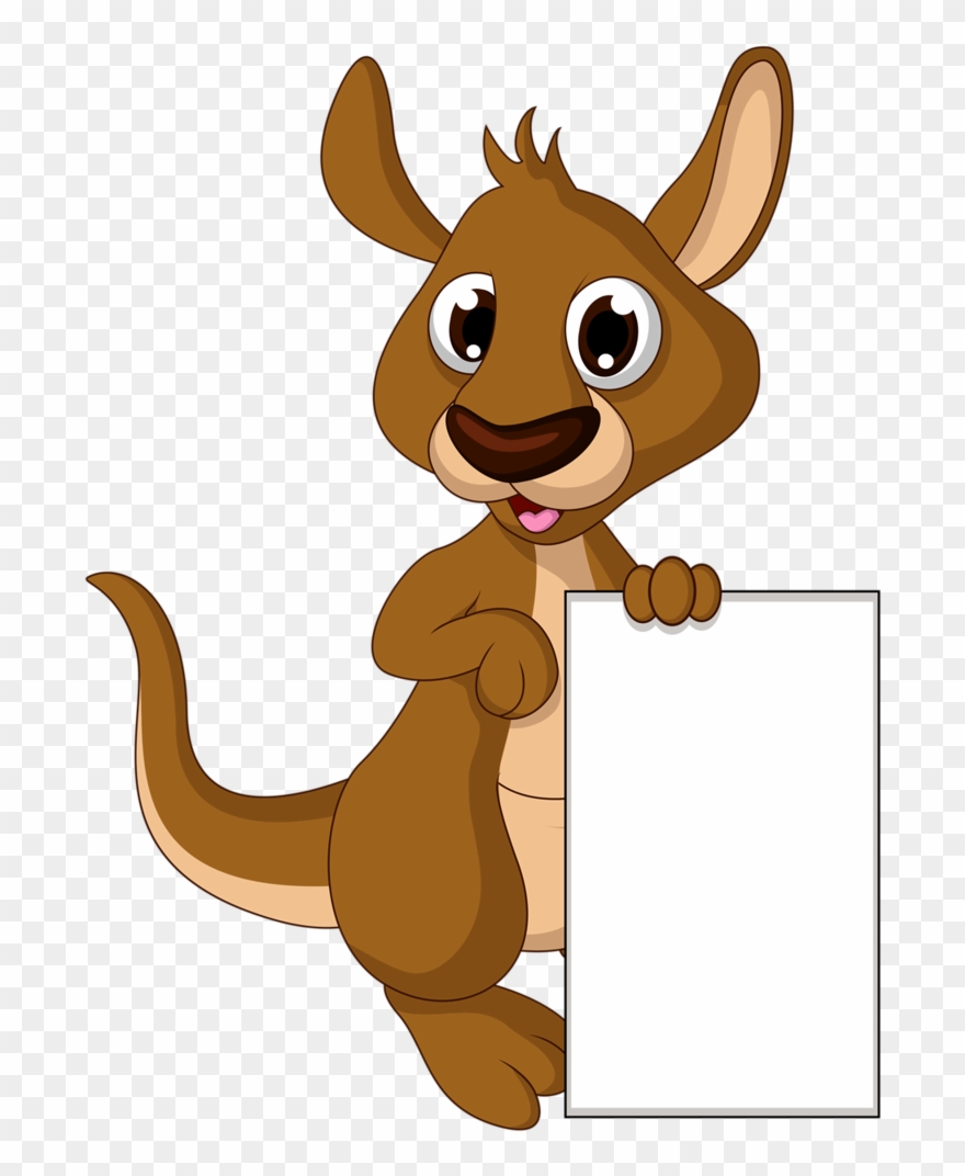 Tag Toppers Name Tags, Kangaroo, Animal Posters, Lessons - Cartoon Kangaroo Clipart