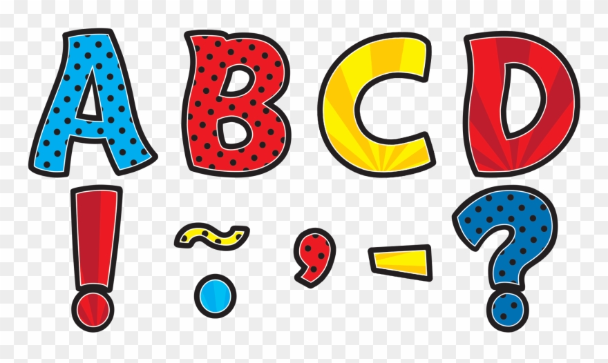 Superhero Funtastic 3" Magnetic Letters Clipart