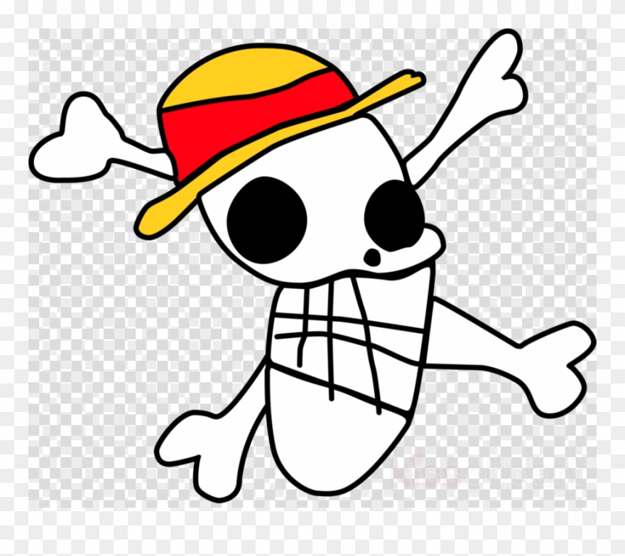 Luffy Jolly Roger Draw Clipart Monkey D - One Piece Jolly Roger Luffy - Png Download