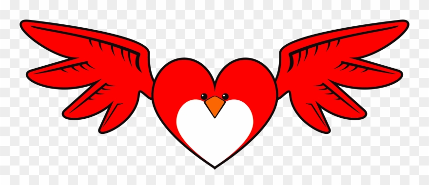 Addition Clipart Kinder Math - Heart With Bird - Png Download