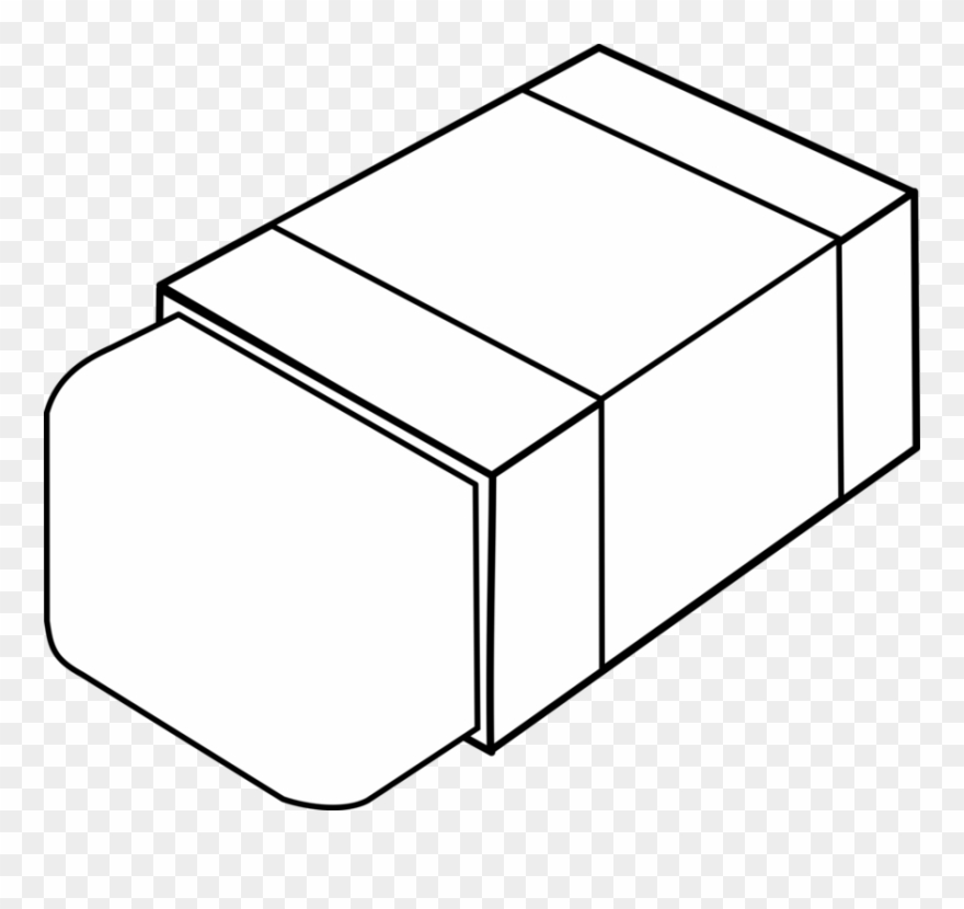 Drawing Eraser Pencil Coloring Book Line Art - Drawing Picture Of Eraser Clipart