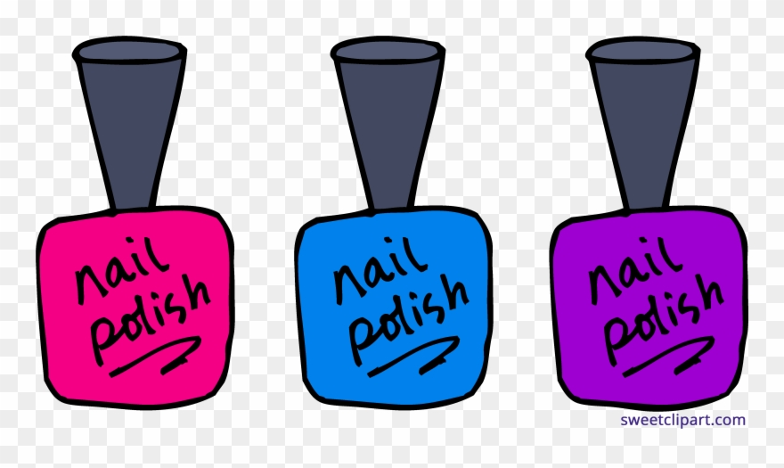 Graphic Black And White Stock Ideas Nail Polish Clip - Clip Art Nail Polish - Png Download