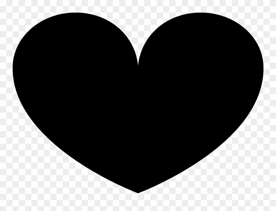 Heart Object Clipart - Black Heart Vector - Png Download