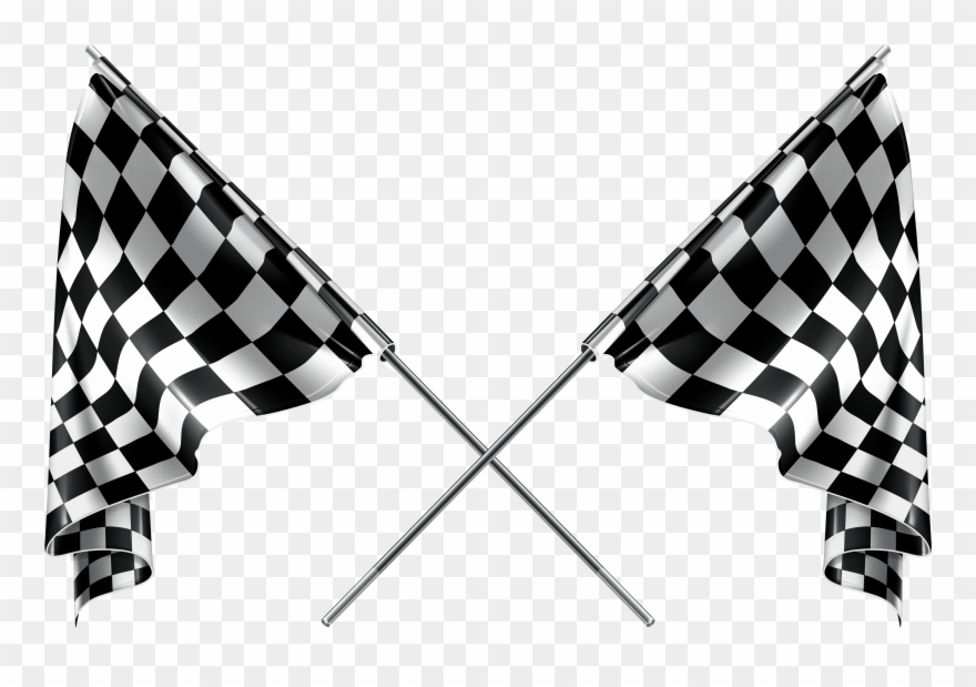 Checkered Flags Png Clipart - Checkered Racing Flags Png Transparent Png