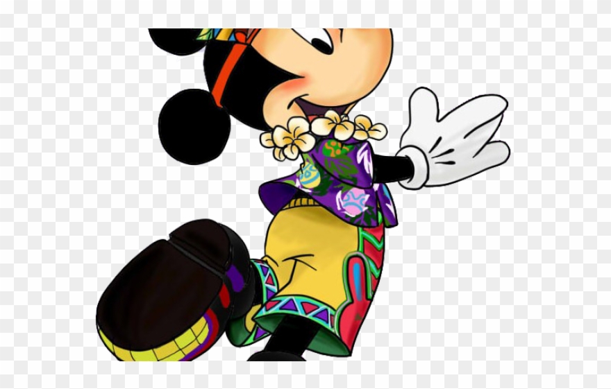 Hawaii Clipart Mickey - Hawaiian Mickey And Minnie Clipart - Png Download