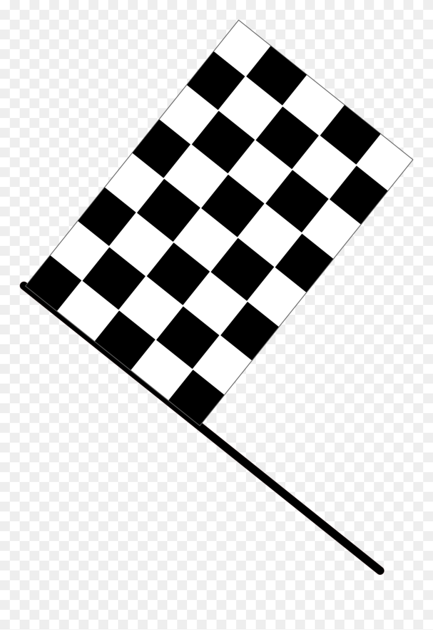 Checkered Flag - Checkered Flag Vector Png Clipart