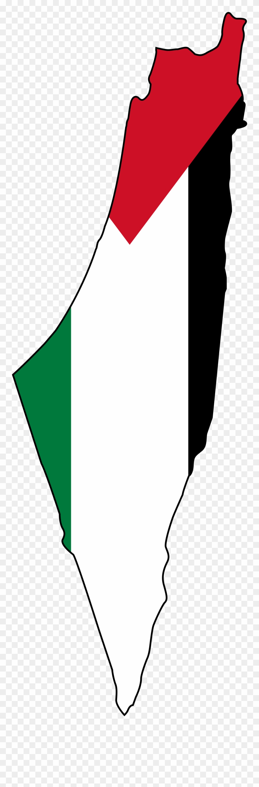Get Palestine Flag - Palestine Map With Flag Clipart