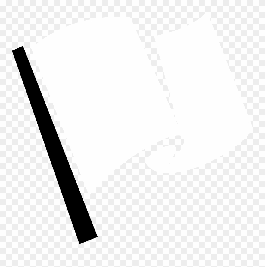Hirnlichtspiele's White Flag Vectorized - White Clipart