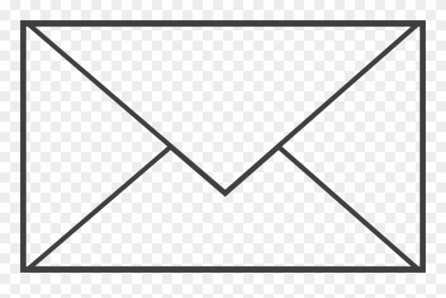 Black And White Picture Of Envelope Clipart Envelope - Letter Black And White - Png Download