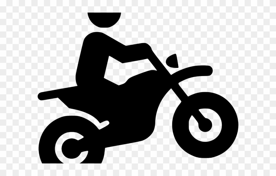 Motocross Clipart Svg - Silhouette Moto - Png Download