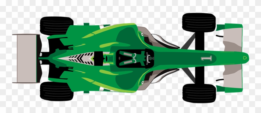 Green Racing Cliparts - Race Car Clipart Top View - Png Download