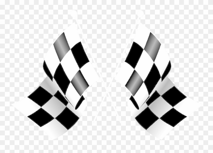 Racing Flags Clip Art - Checkered Flag Transparent Background - Png Download