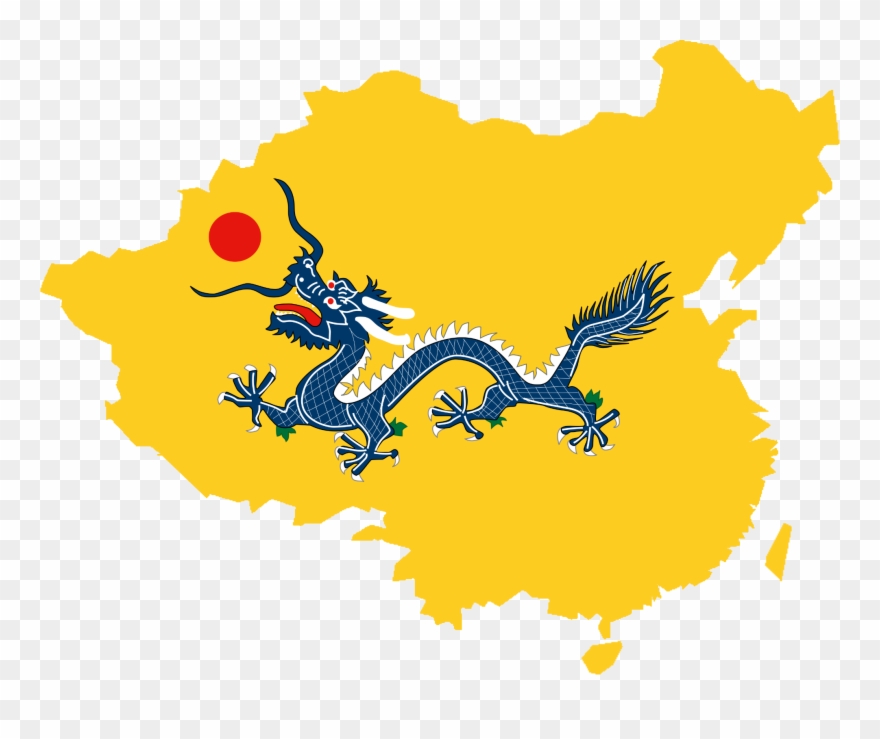 Collection Of Free Dynasties - Qing Empire Flag Map Clipart