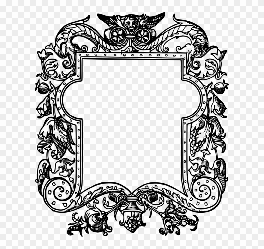 Picture Frames Drawing Ornament Decorative Arts Line - Frame Drawing Png Clipart