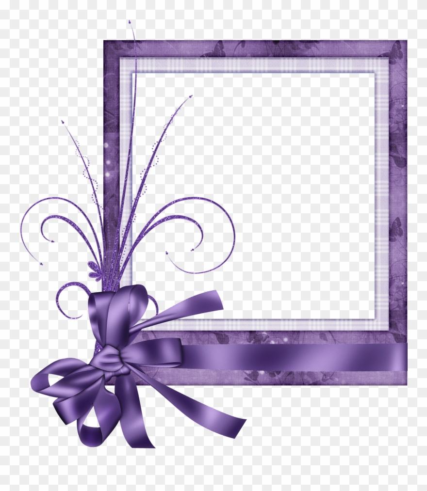Purple Transparent Frame With - Purple Transparent Picture Frame Clipart