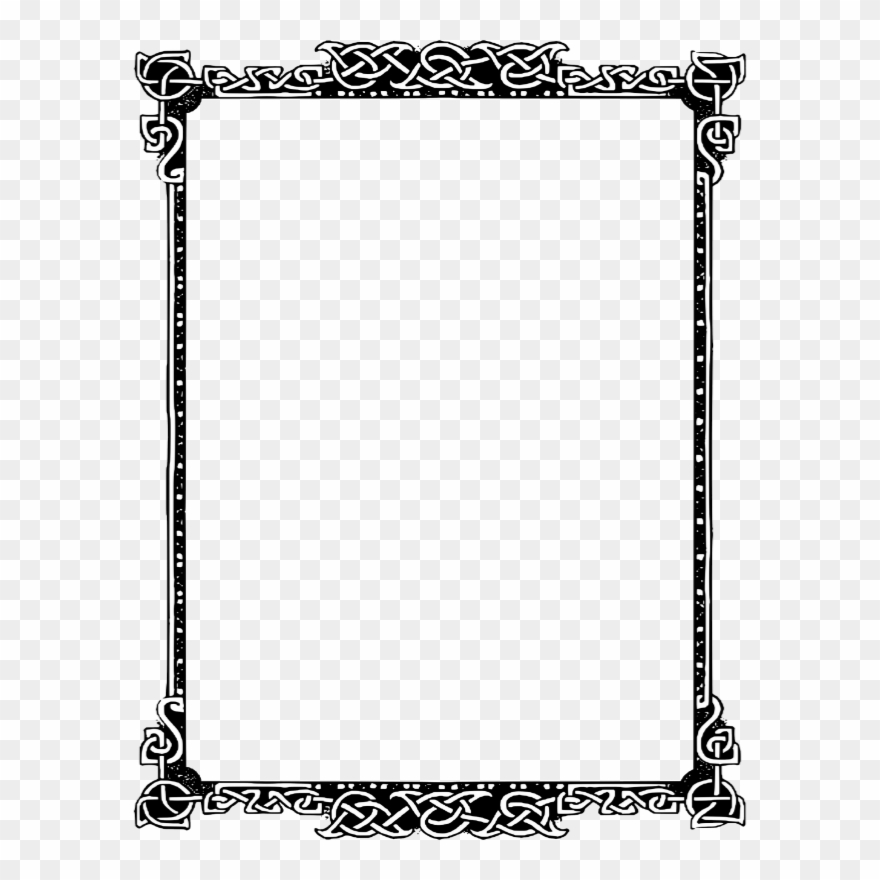 Picture Frames Medieval Ornament - Black And White Templates Clipart