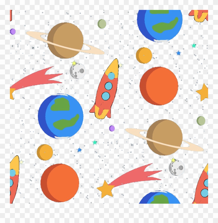 Cartoon Rocket Clip Art Background Transprent - วาด รูป อวกาศ น่า รัก - Png Download