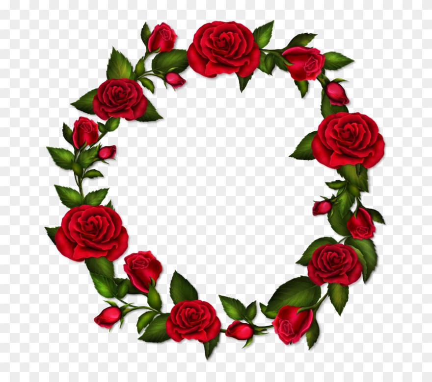 Circle Clipart Rose - Happy Valentine's Day-february 14th, Valentine's Day, - Png Download