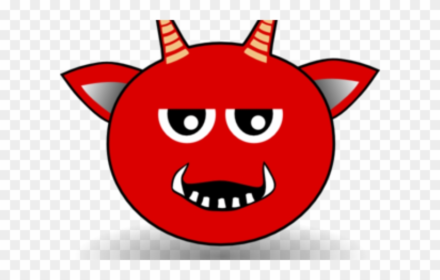 Devil Clipart Gambar - Cartoon Devil Head - Png Download