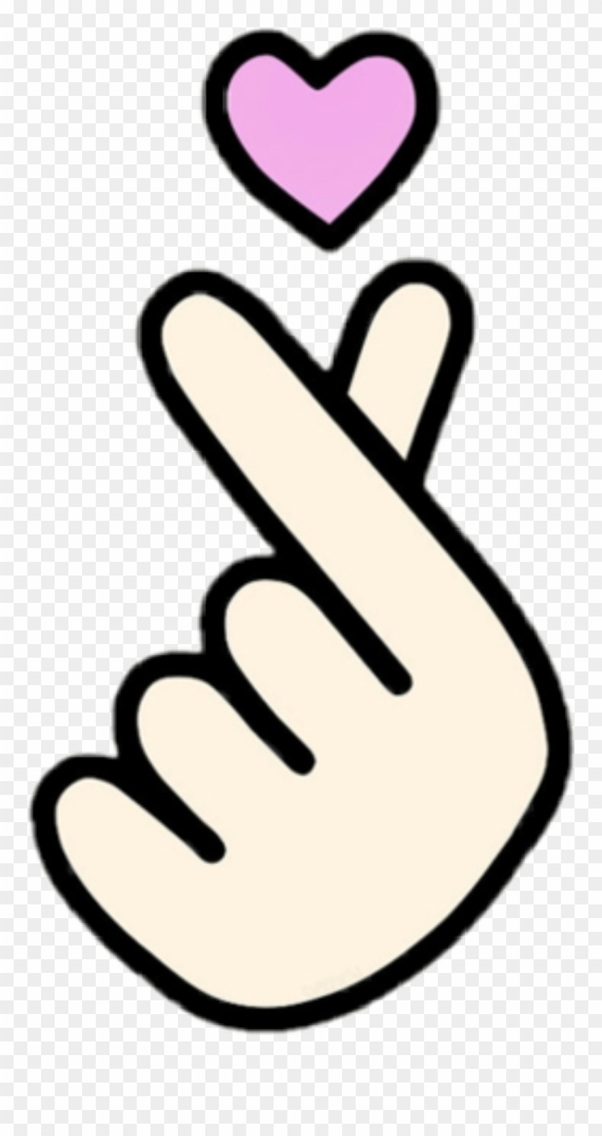 Kpop Love Stickers Picsart - Saranghaeyo Png Clipart