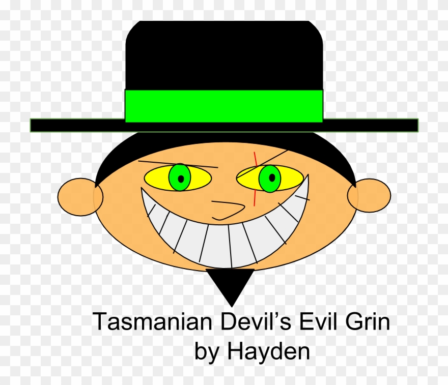 The Tasmanian Devil's Evil Grin - Cartoon Clipart