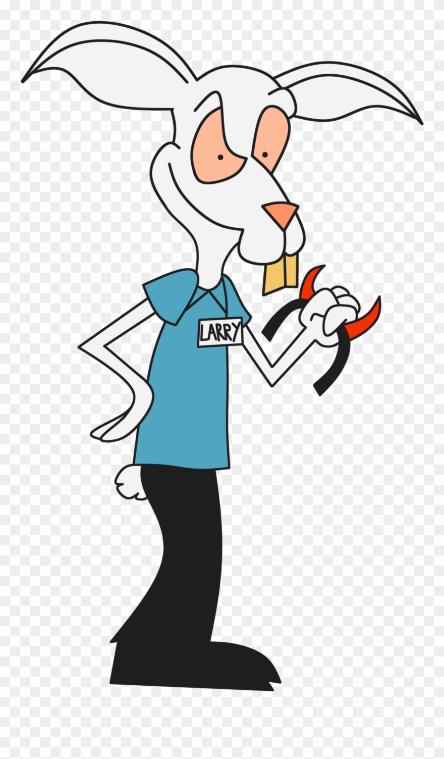 From Behind The Counter, Larry Pulled Out A Pair Of - Cartoon Clipart