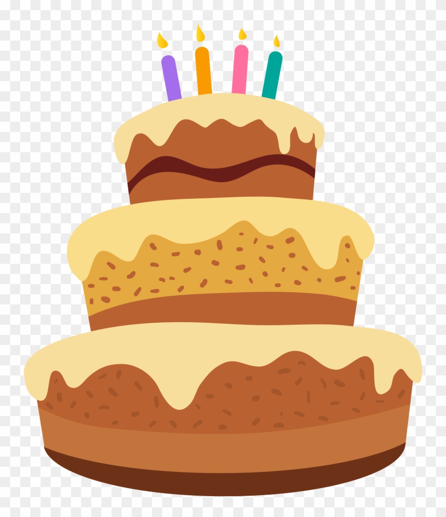 Open - Happy Birthday Cake Cartoon Clipart