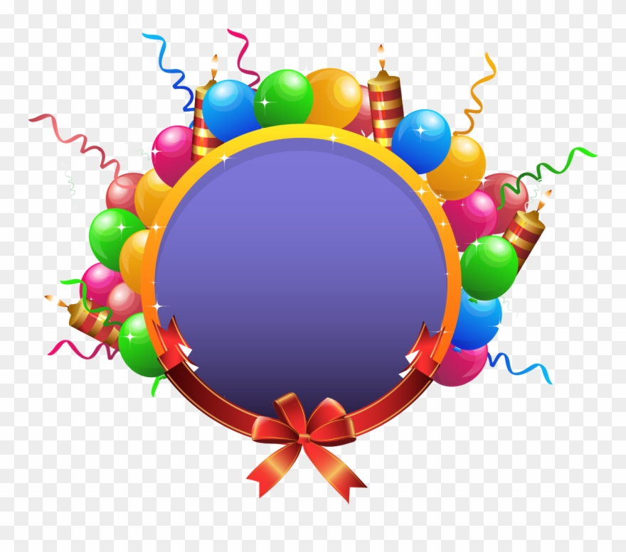 Vector Transparent Balloon Birthday Party Clip - Circle Birthday Celebration Png