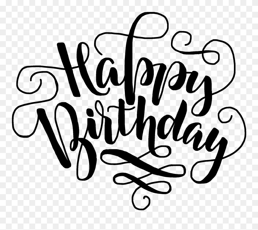 Happybirthday Birthday Birthdaywishes Happyday Happy - Happy Birthday Calligraphy Purple Clipart