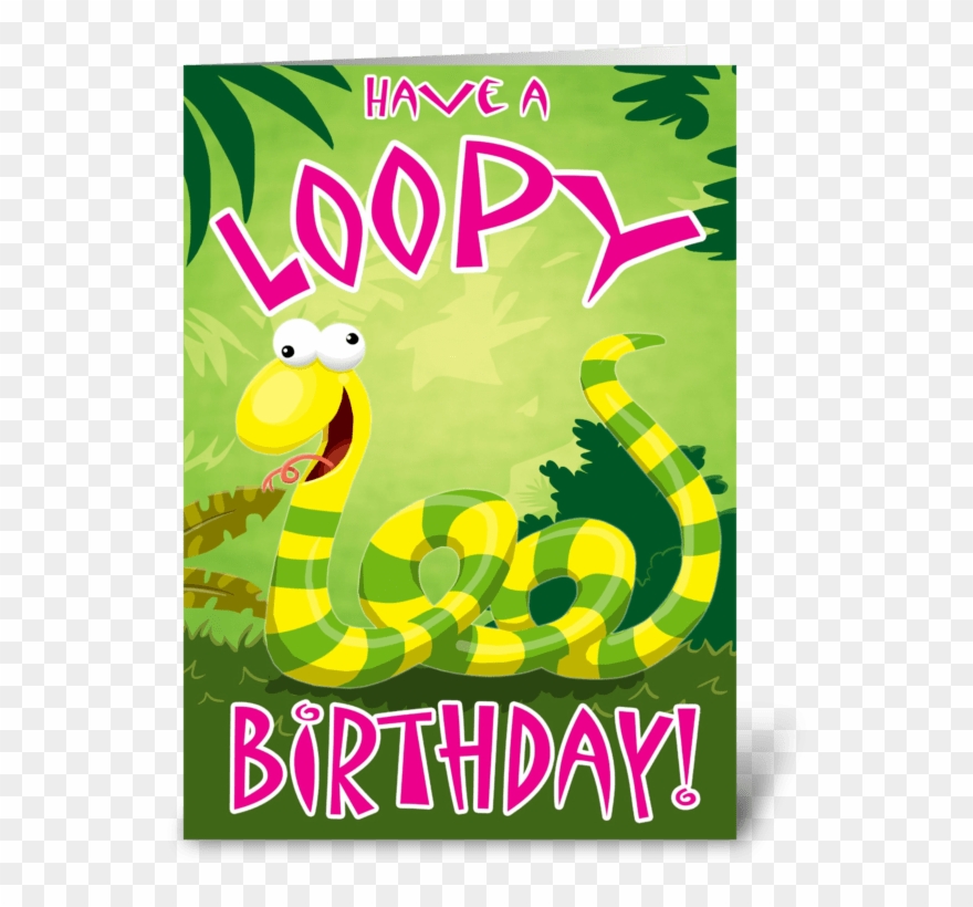 Have A Loopy Birthday Greeting Card - Haben Sie Einen Verworrenen Geburtstag Karte Clipart